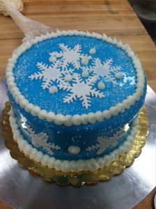 Winter Snowflake Cake