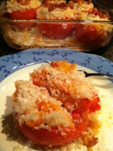 Risotto Stuffed Tomatoes